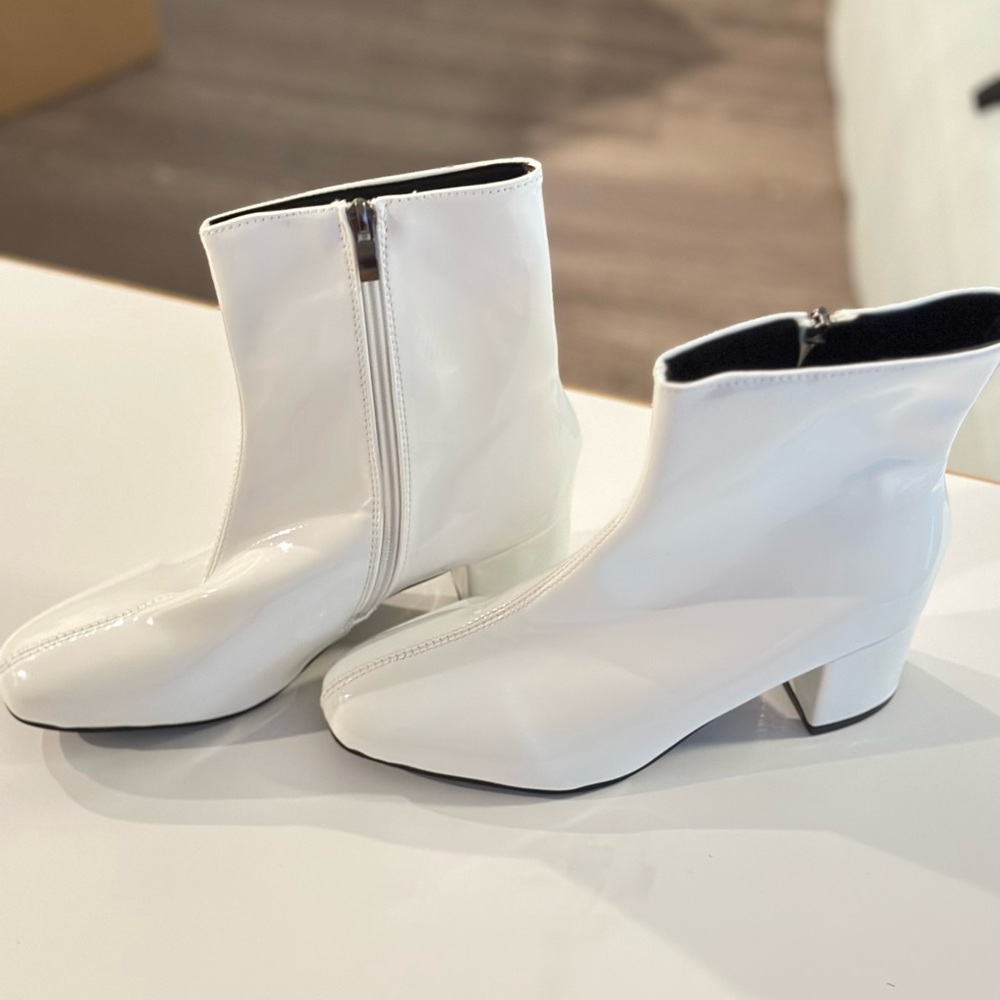 booties in white